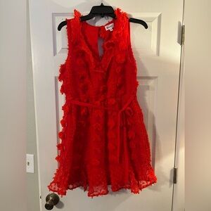 &merci Red Organza Dress